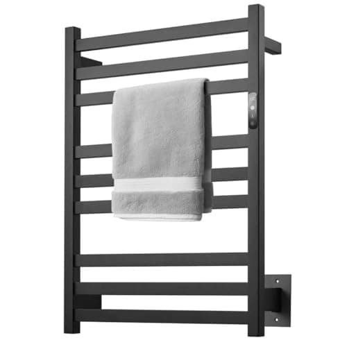 DAWEYEAL 9-Bar Towel Warmer, Wall-Mounted with 24-Hour Timer