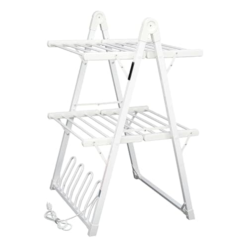 SHARNDY Heated Clothes Drying Rack, Foldable with Timer (White)