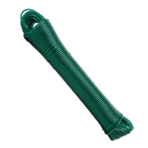 RIOOP Plastic-Coated Steel-Core Clothesline, 3.5 mm, 164 ft