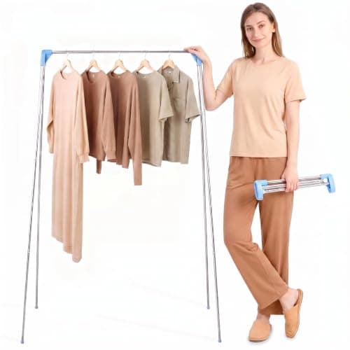 LMGOV Twist-to-Lock Portable Clothes Drying Rack