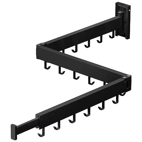 ZdwCyl Tri-Fold Wall Mounted Drying Rack, Punch-Free Option