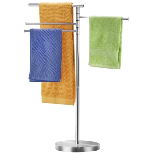 YOFOVI Freestanding Towel Rack, 40 in, 4 Bars