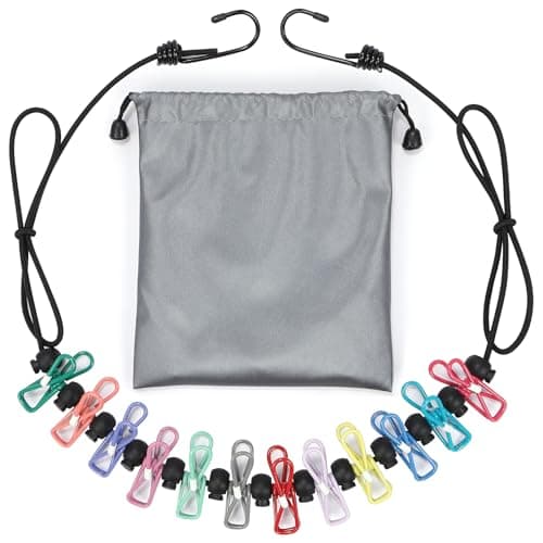 GuardianCraft Retractable Portable Travel Clothesline with 12 Clips