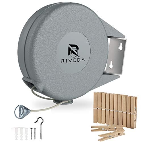 Riveda Retractable Clothesline, 45 ft