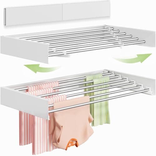 Vikaqi Wall Mounted Clothes Drying Rack, 40"