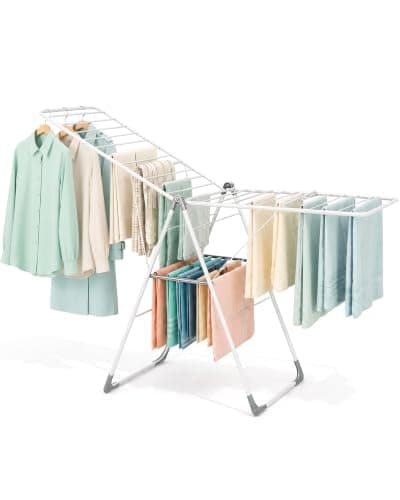 APEXCHASER 2-Tier Gullwing Clothes Drying Rack, 28 Rods