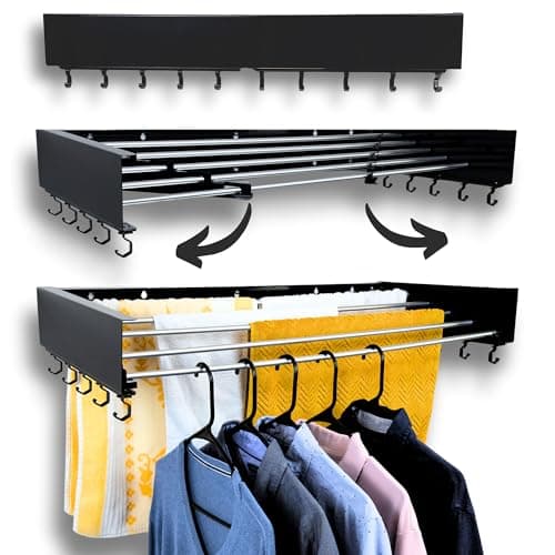Zetez Foldable Wall Mounted Drying Rack, 31.5" Wide