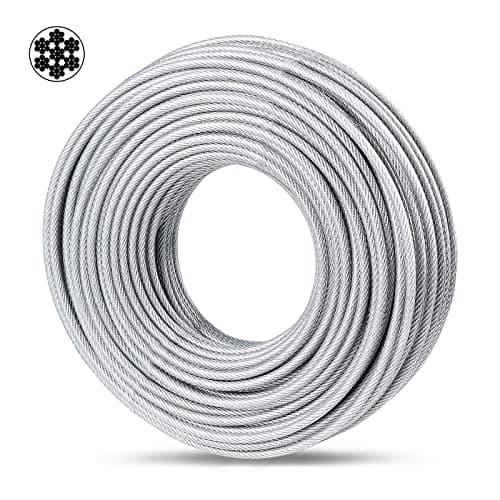 hannger PVC-Coated 7x7 Steel Cable, 3/16 in, 100 ft