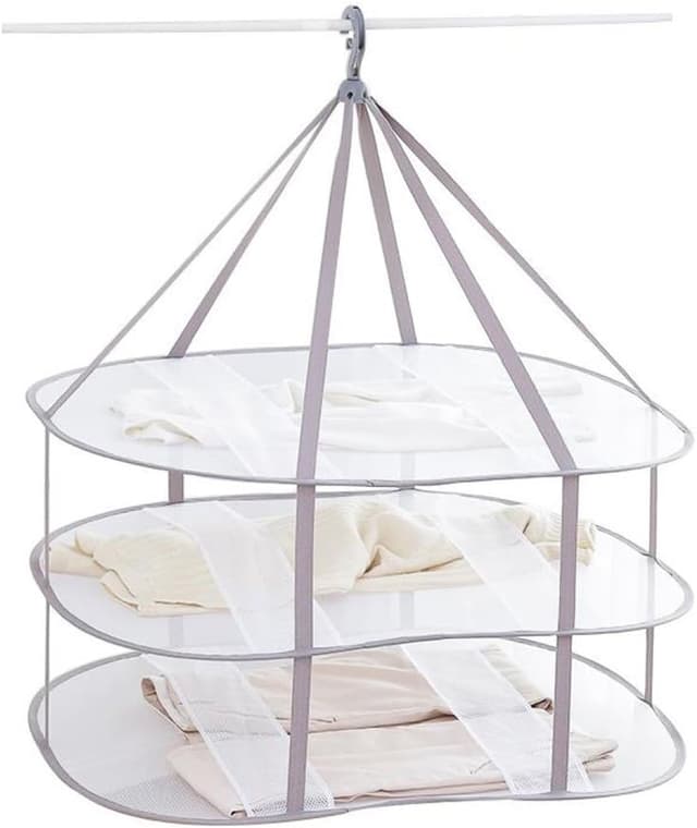 Looca 3-Tier Folded Mesh Hanging Sweater Drying Rack