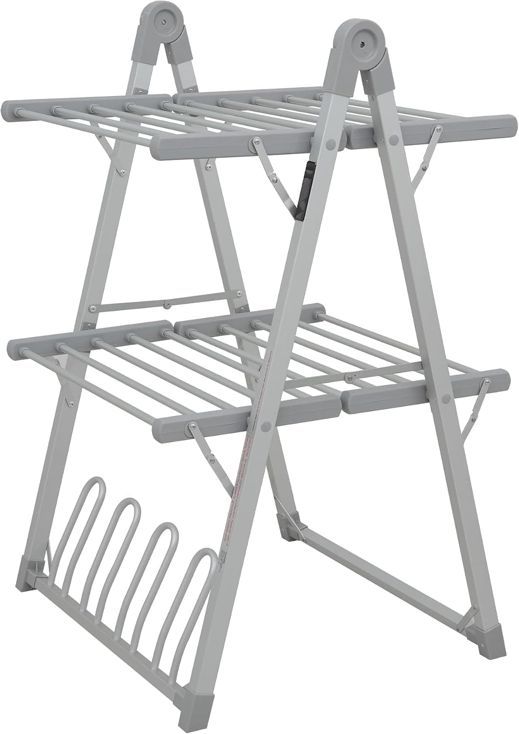 SHARNDY Heated Clothes Drying Rack, Foldable with Timer (Silvery Gray)