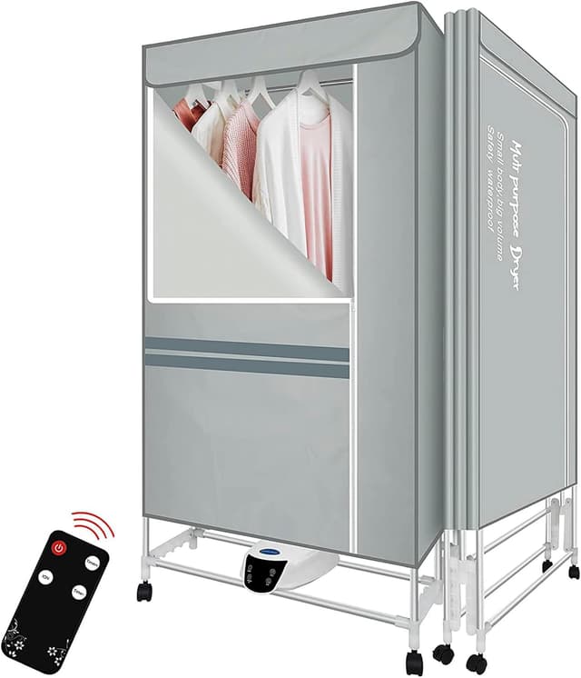 DYWOZDP Electric Clothes Dryer with Remote and Timer, 1300 W