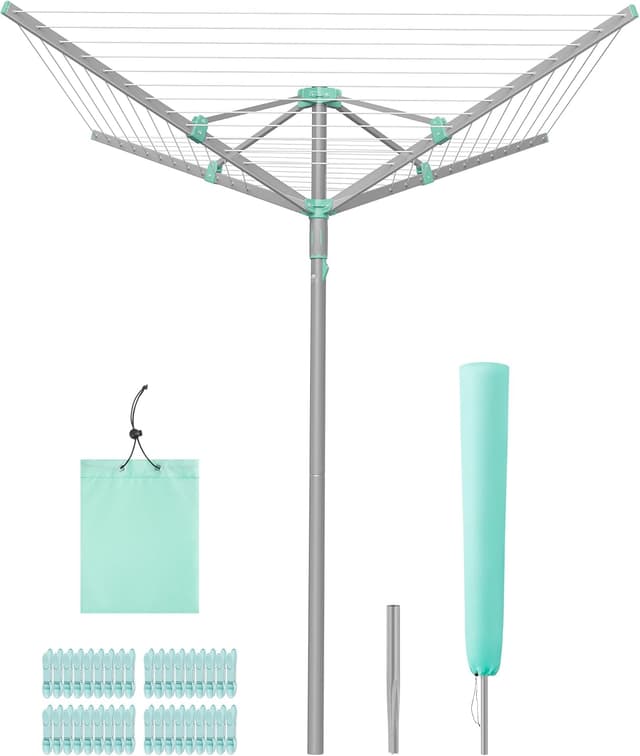 SONGMICS Umbrella Drying Rack, Foldable Outdoor Clothesline