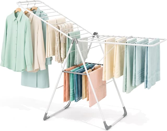 APEXCHASER 2-Tier Gullwing Clothes Drying Rack, 28 Rods