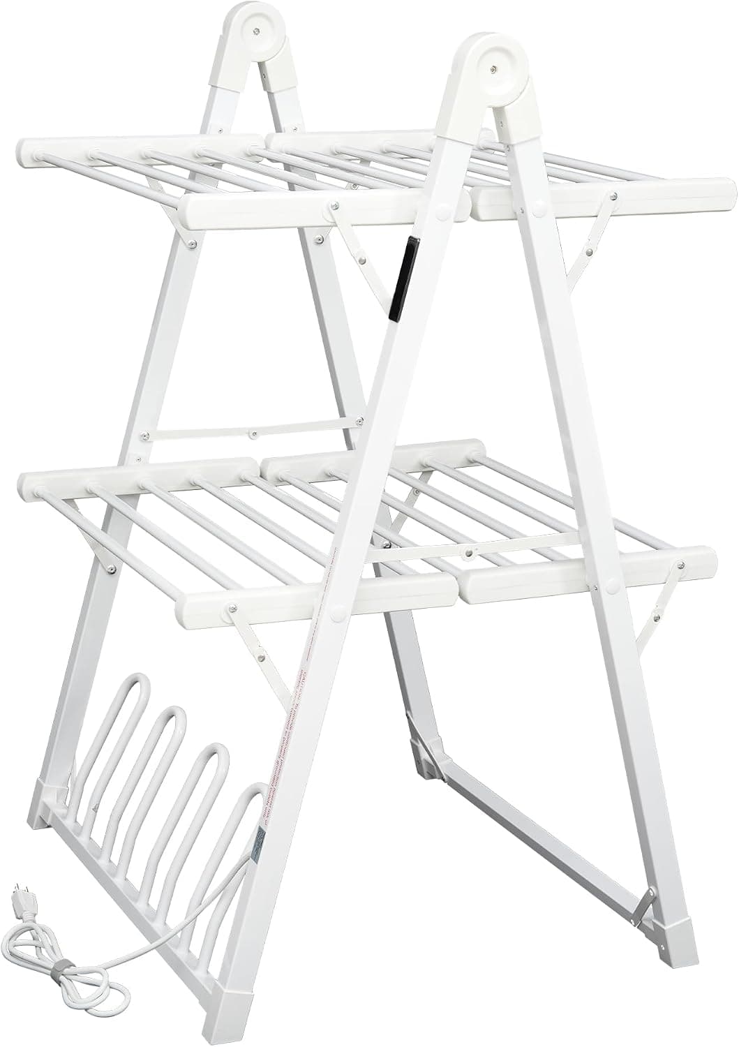 SHARNDY Heated Clothes Drying Rack, Foldable with Timer (White)