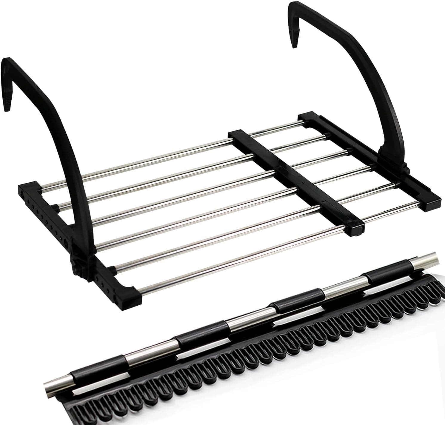 Candumy Portable Clothes Drying Rack for Balcony Railings