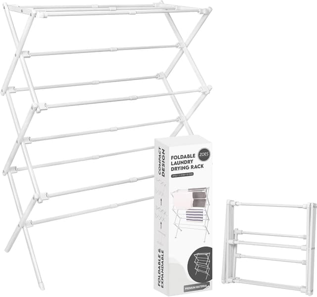 ZOES HOMEWARE Enhanced Clothes Drying Rack, Foldable