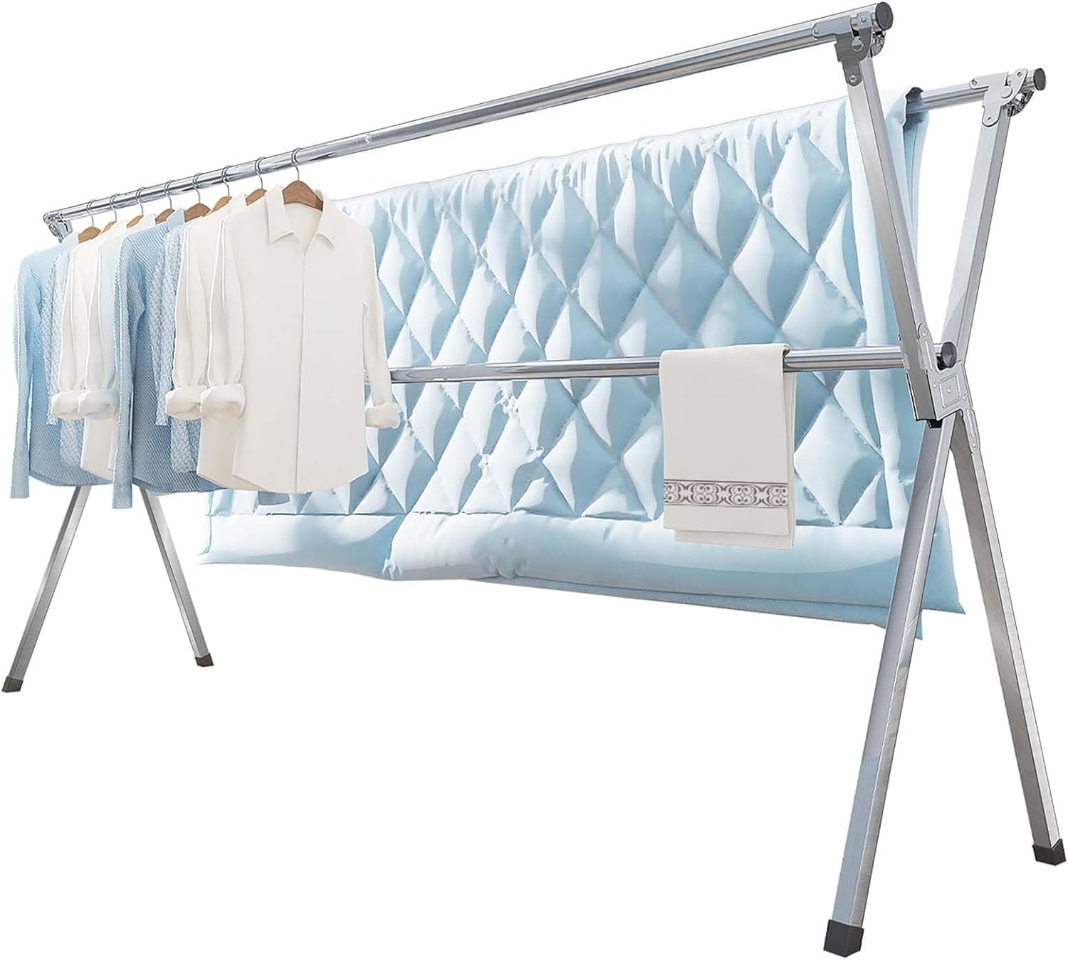 Vikaqi Clothes Drying Rack 79" Folding, Indoor Outdoor
