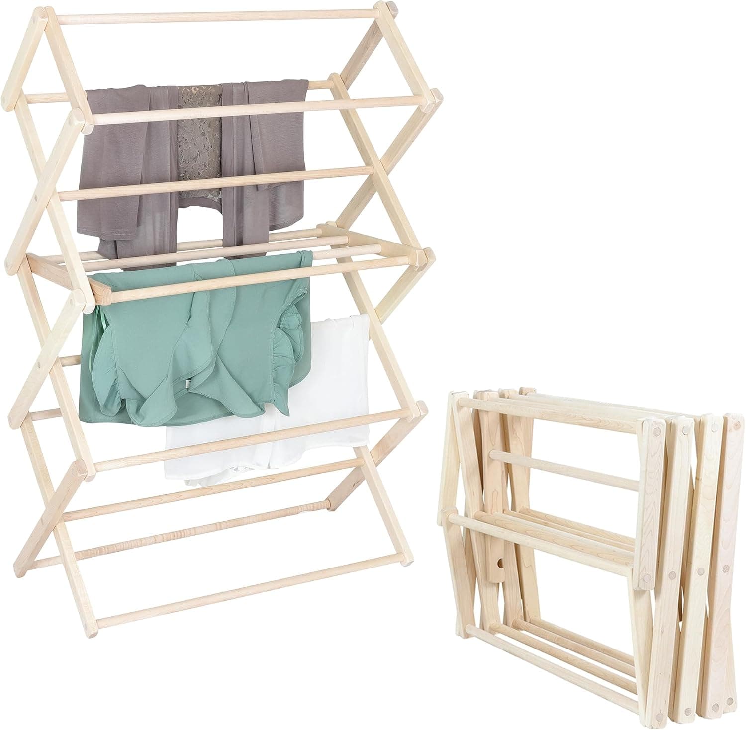 Pennsylvania Woodworks Solid Maple Hard Wood Laundry Rack (Medium)