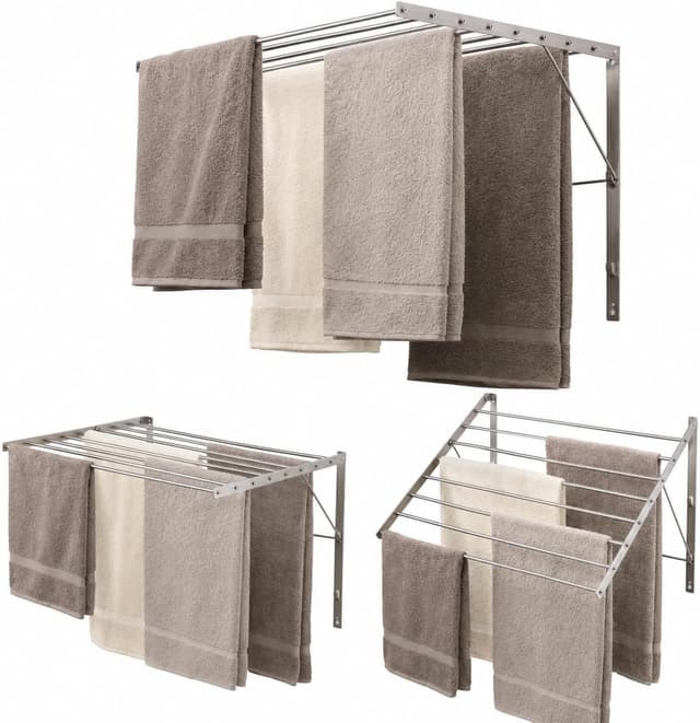 Smartsome Wall Mounted Clothes Drying Rack, 30" Wide