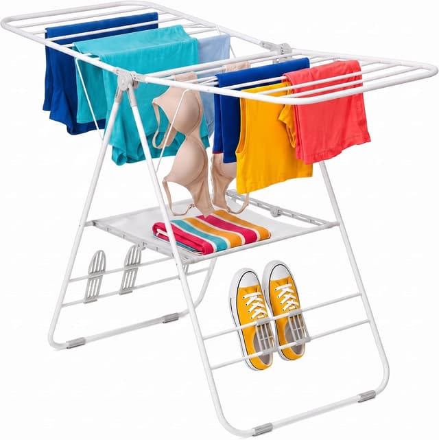 Honey-Can-Do Heavy-Duty Gullwing Clothes Drying Rack, 50 lb