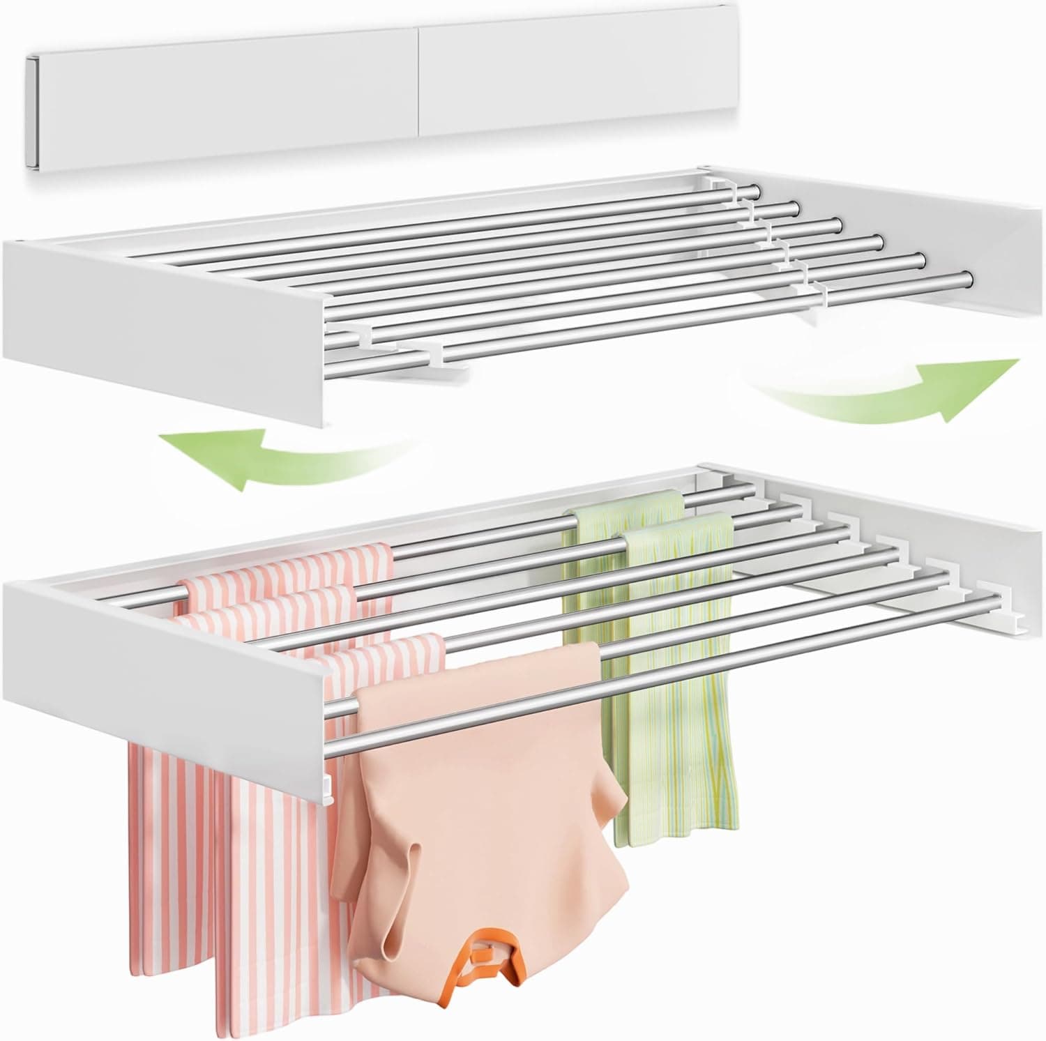 Vikaqi Wall Mounted Clothes Drying Rack, 40"