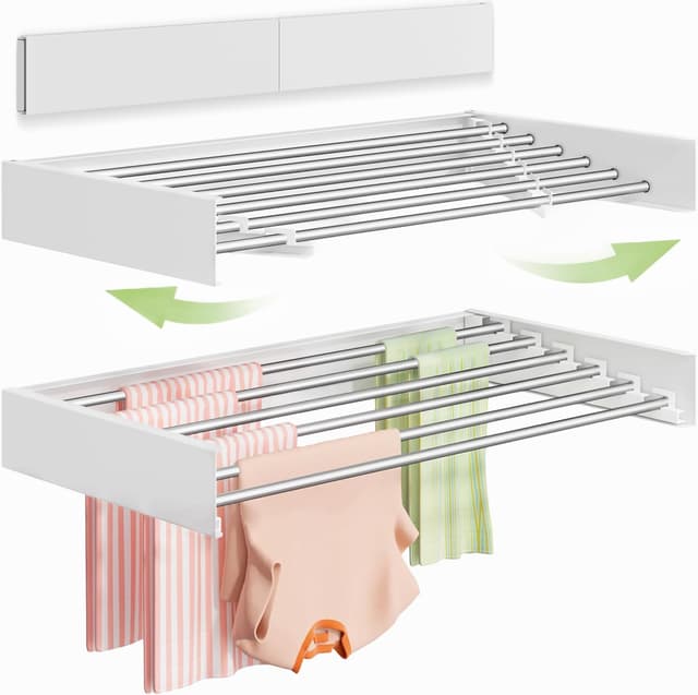 Vikaqi Wall Mounted Clothes Drying Rack, 40"