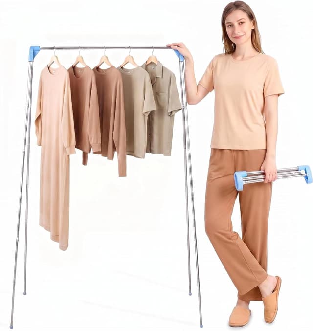 LMGOV Twist-to-Lock Portable Clothes Drying Rack