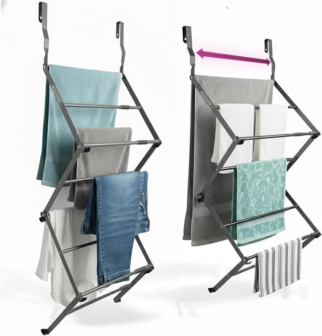 BLACK+DECKER Over The Door Expandable Telescopic Drying Rack