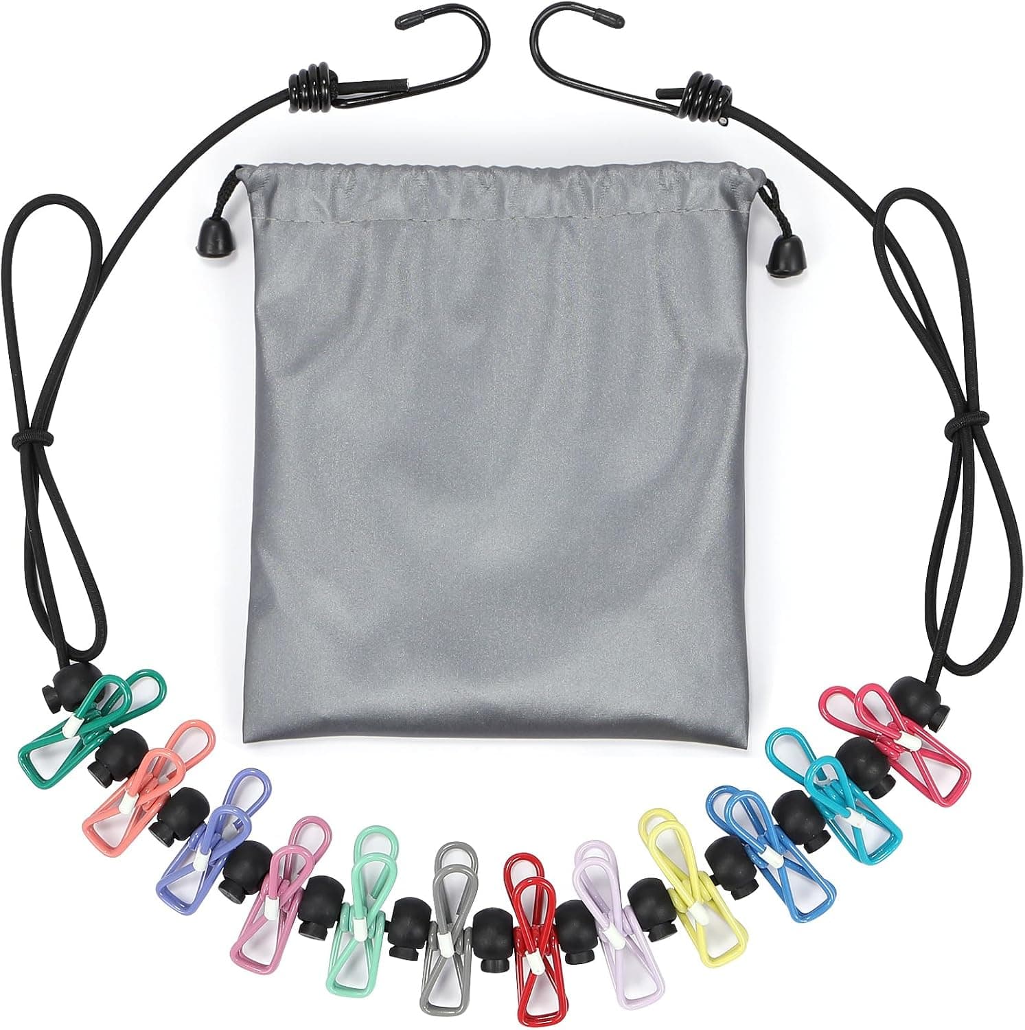 GuardianCraft Retractable Portable Travel Clothesline with 12 Clips