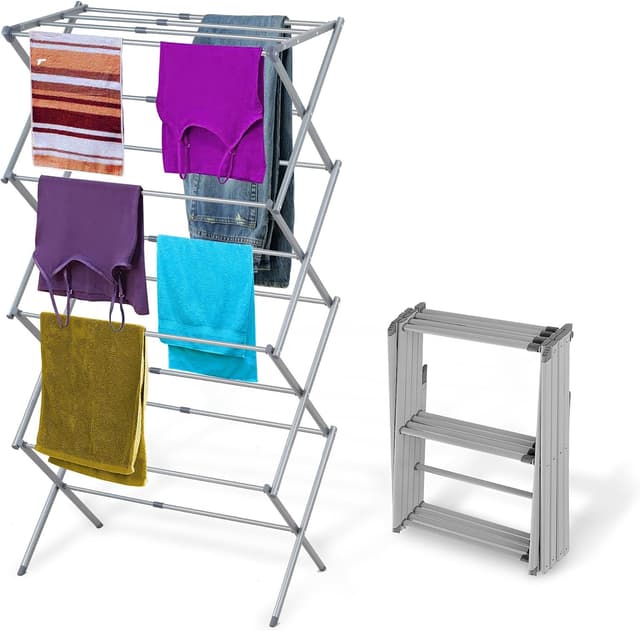 BLACK+DECKER 4-Tier Expandable Collapsible Clothes Drying Rack