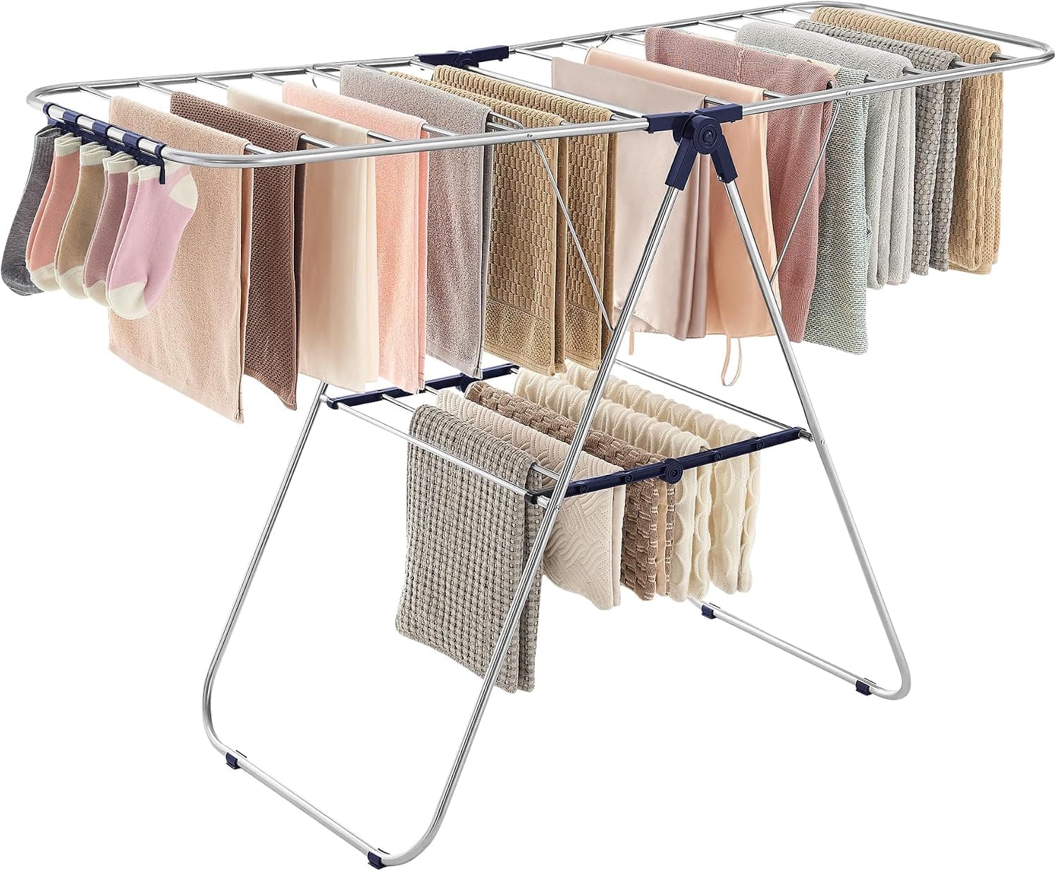 SONGMICS ULLR52 Space-Saving Drying Rack, 24 Rods