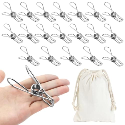 neotidy Stainless Wire Clothespins, 3.4 in, 20